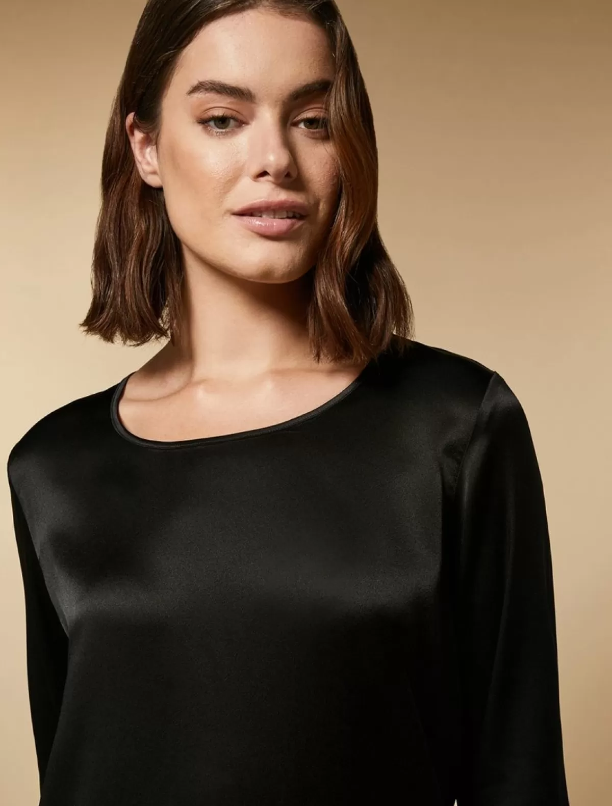 Blouse Carree En Satin<Marina Rinaldi Outlet