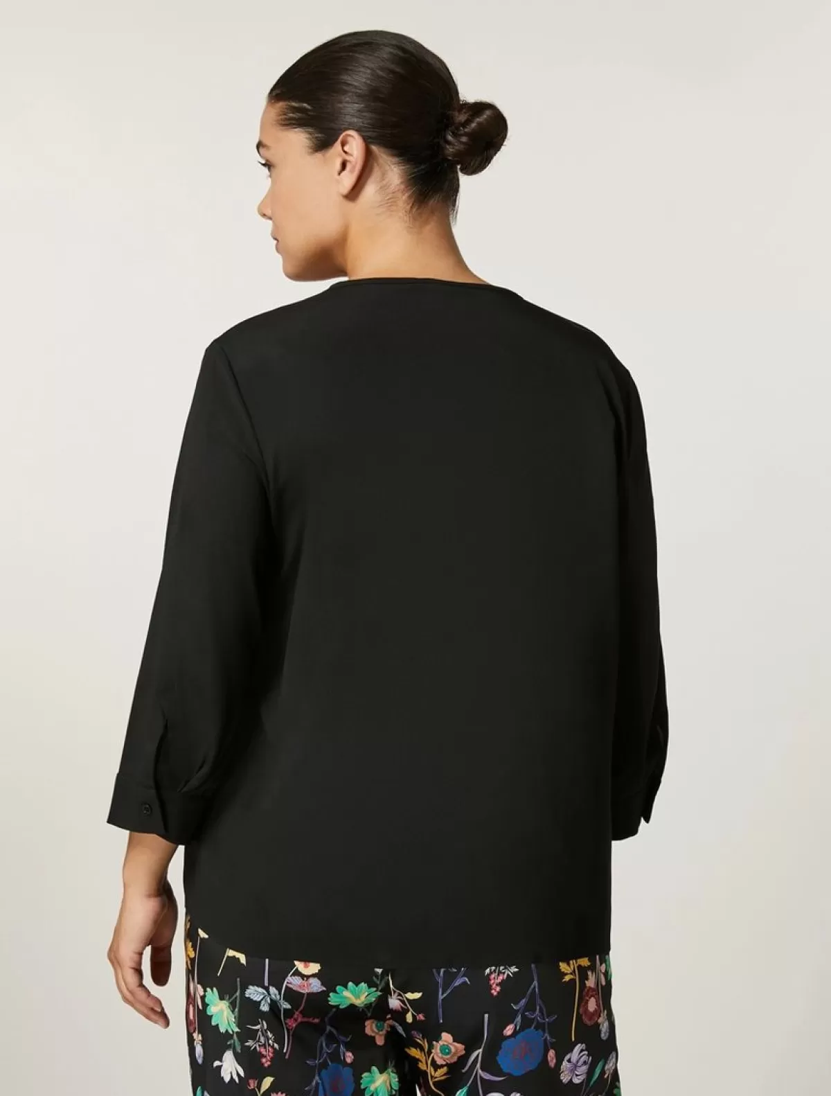 Blouse En Crepe De Chine<Marina Rinaldi Outlet