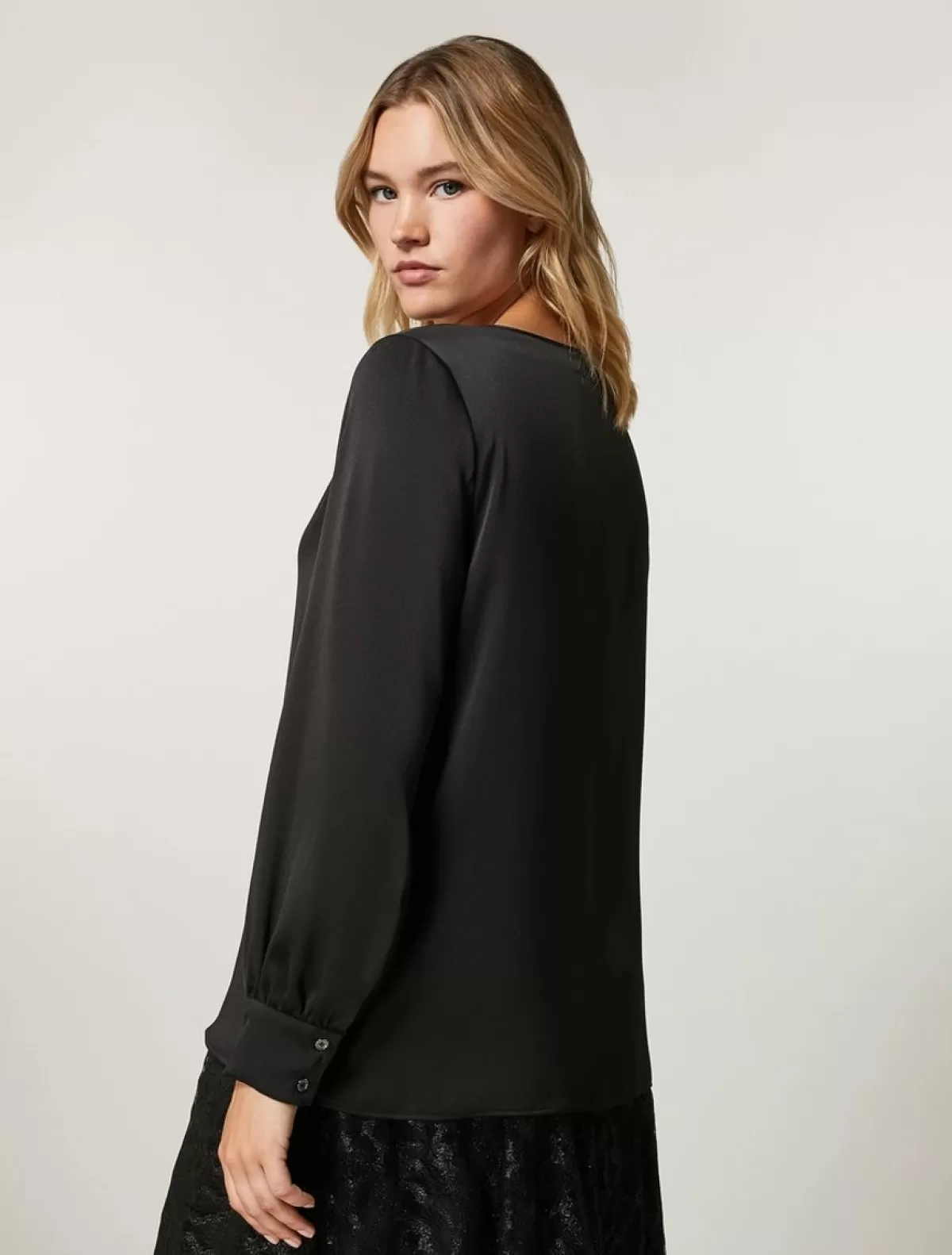 Blouse En Satin Martele<Marina Rinaldi Sale