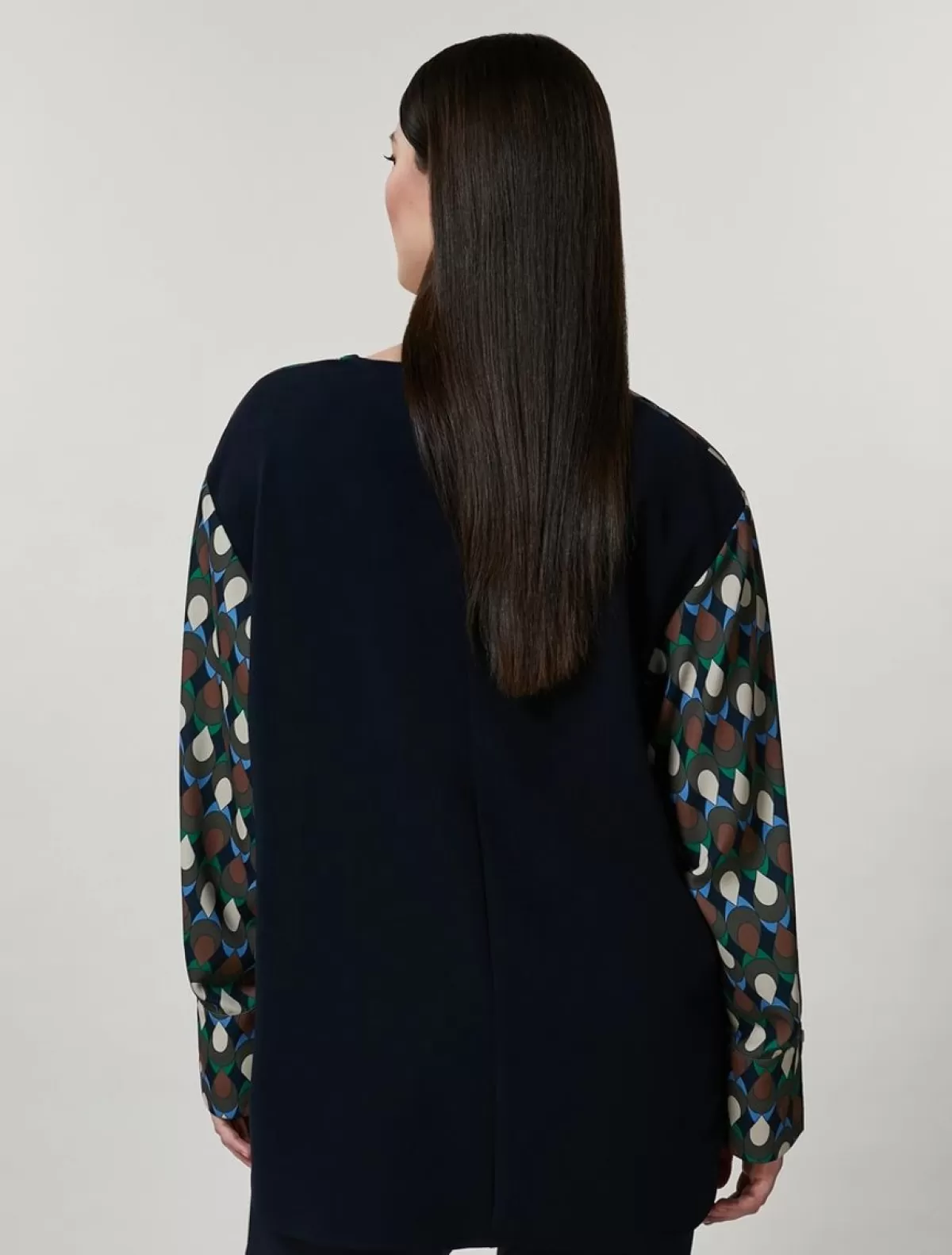 Blouse En Tissu Bi-Matiere<Marina Rinaldi Best Sale