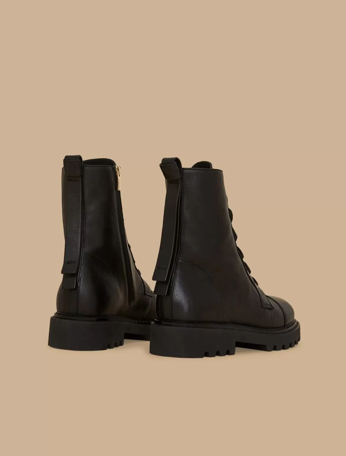 Bottes De Combat En Cuir<Marina Rinaldi Sale