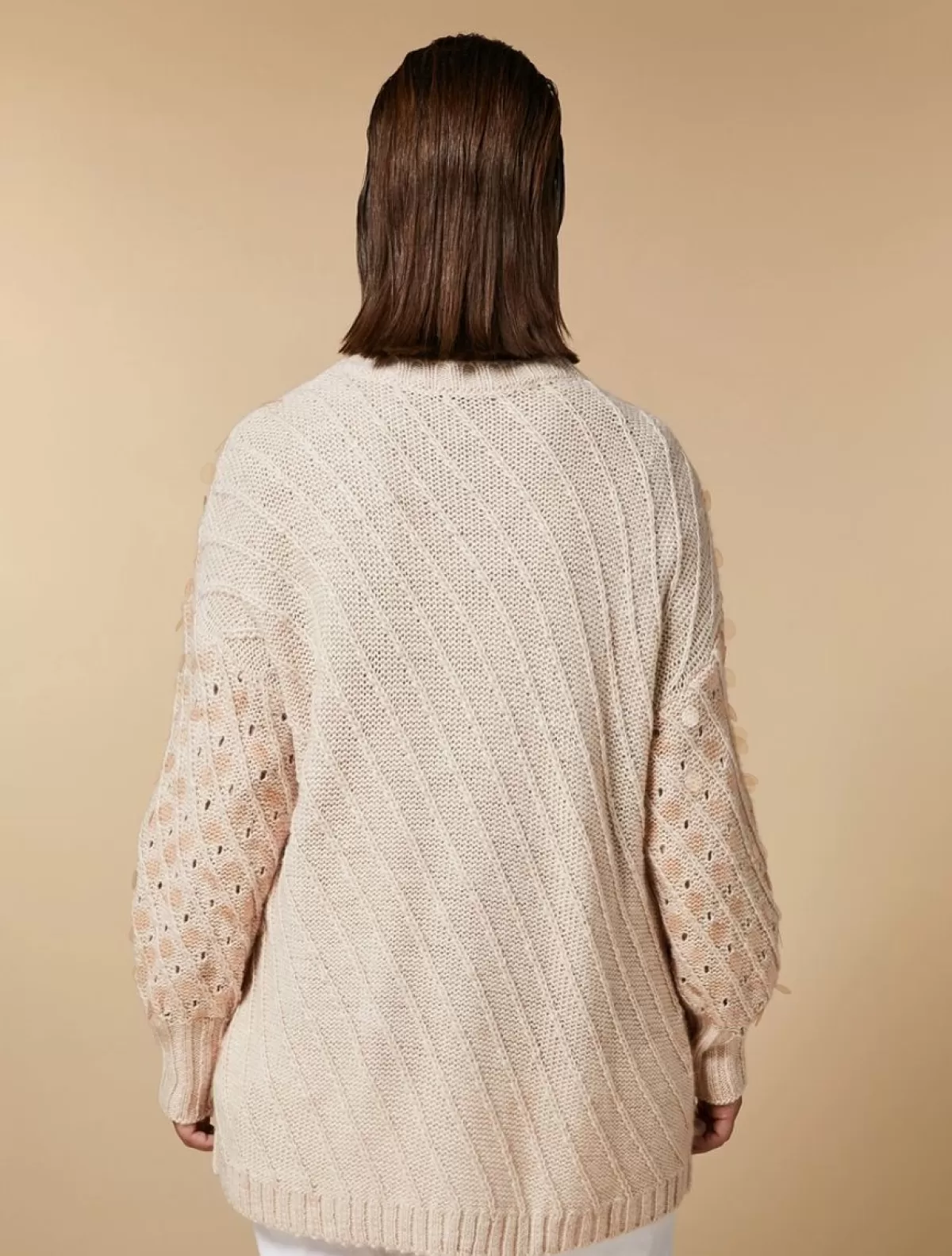 Cardigan En Alpaga Melange A Sequins<Marina Rinaldi Fashion