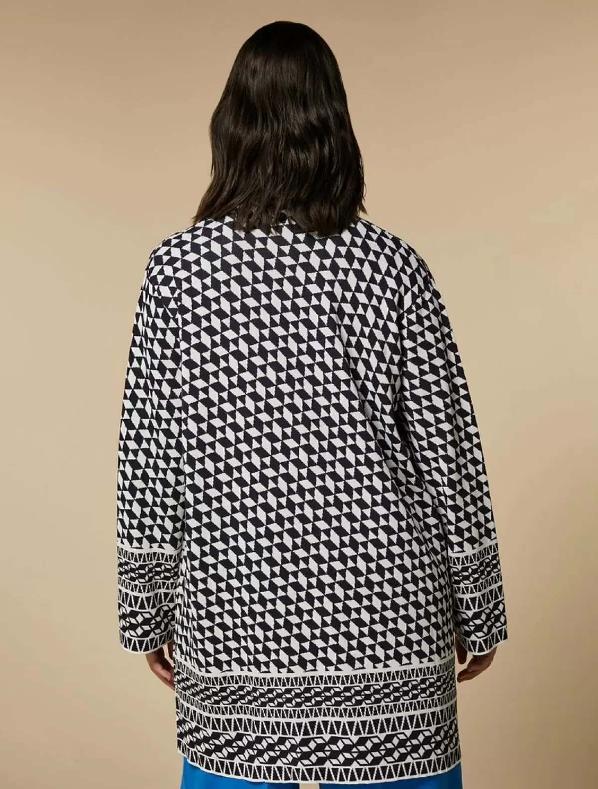 Cardigan En Maille Jacquard<Marina Rinaldi New