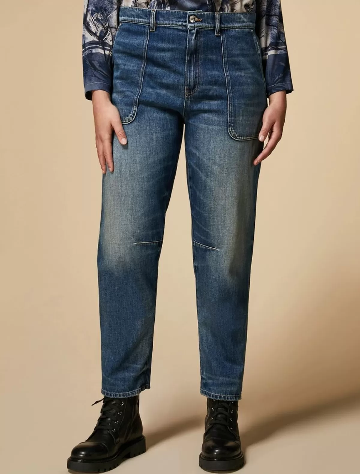 Jean Ample En Jean<Marina Rinaldi Clearance