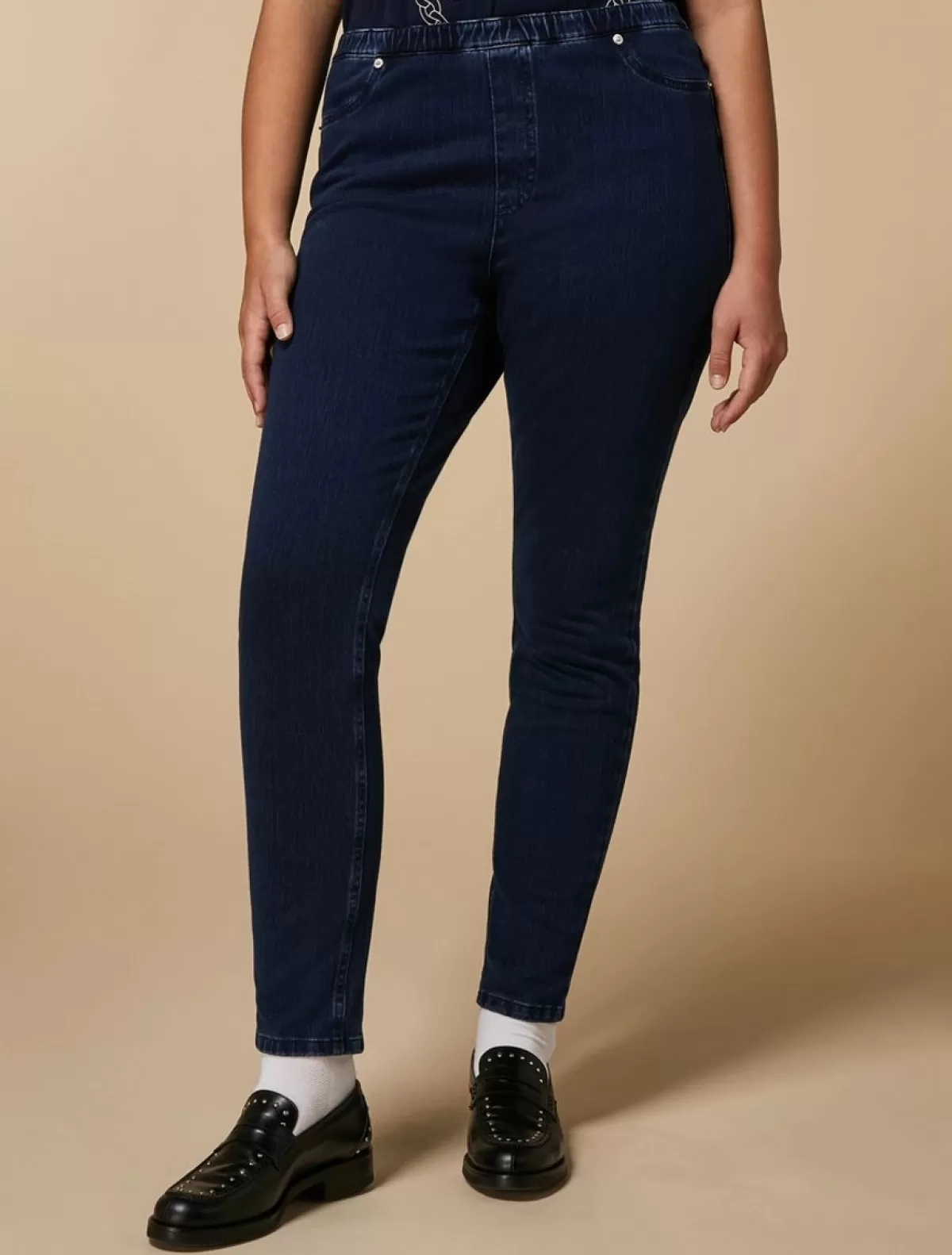 Jean En Denim Compact Coupe Legging<Marina Rinaldi Fashion