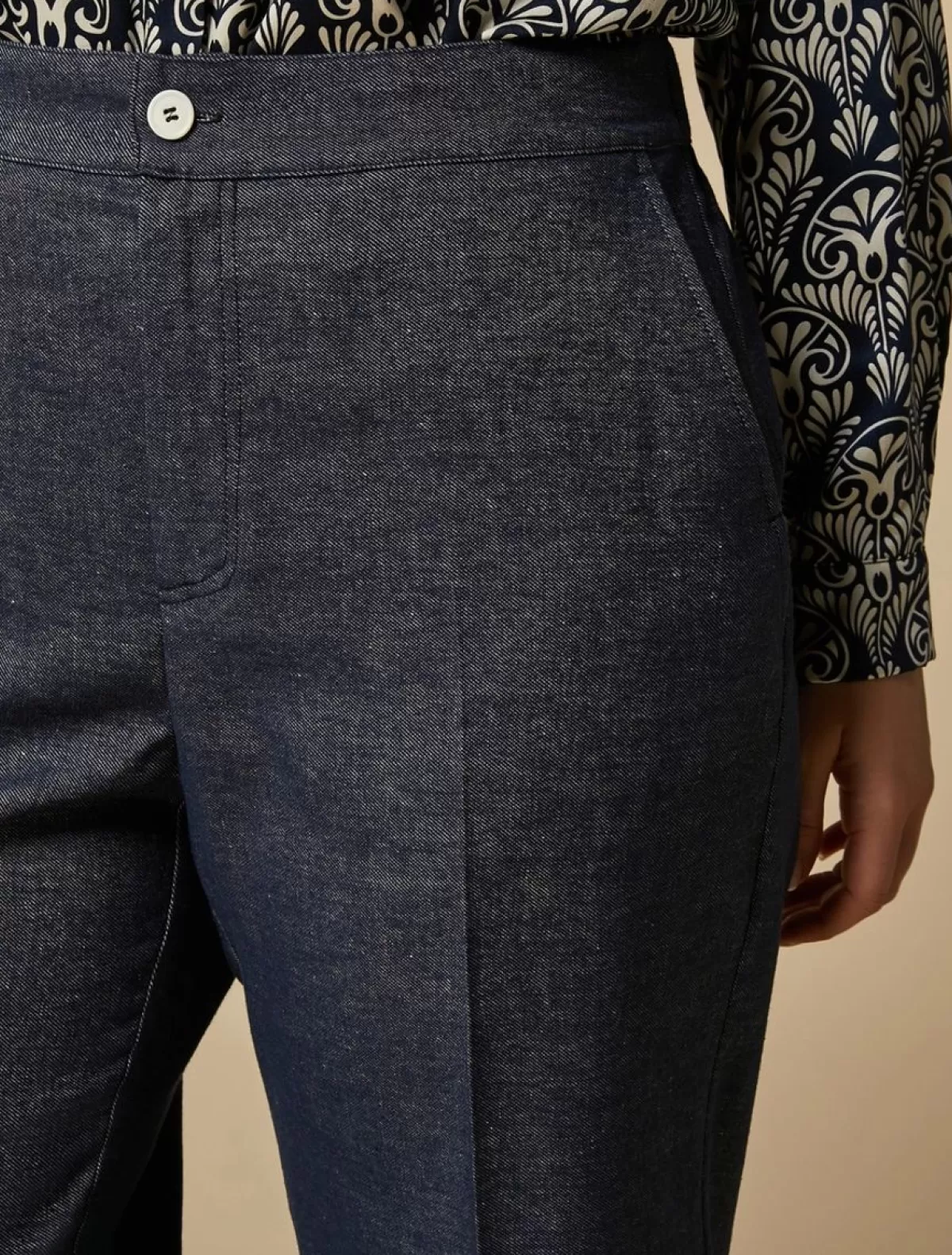 Pantalon Aspect Denim<Marina Rinaldi Best Sale