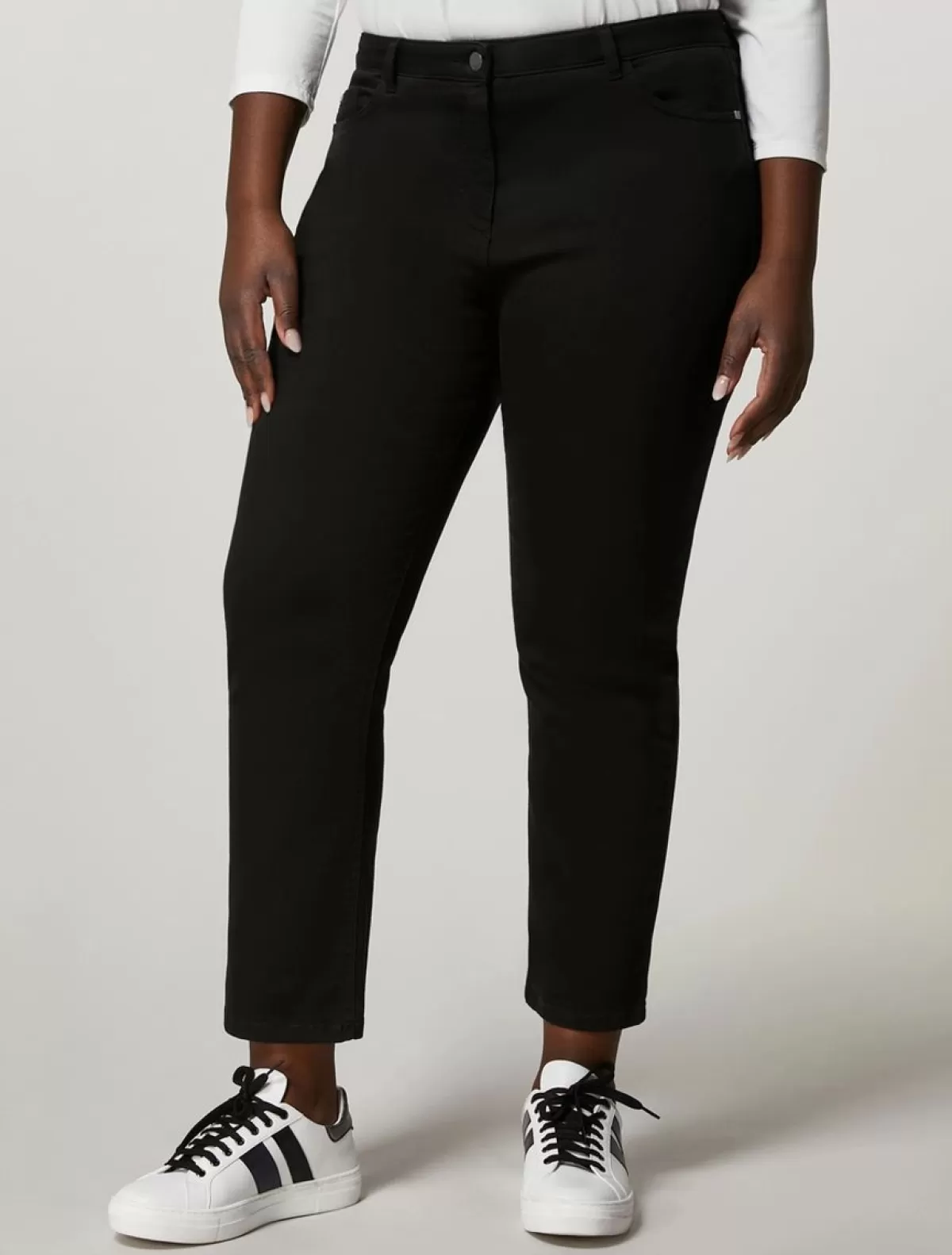 Pantalon En Coton Stretch<Marina Rinaldi Online