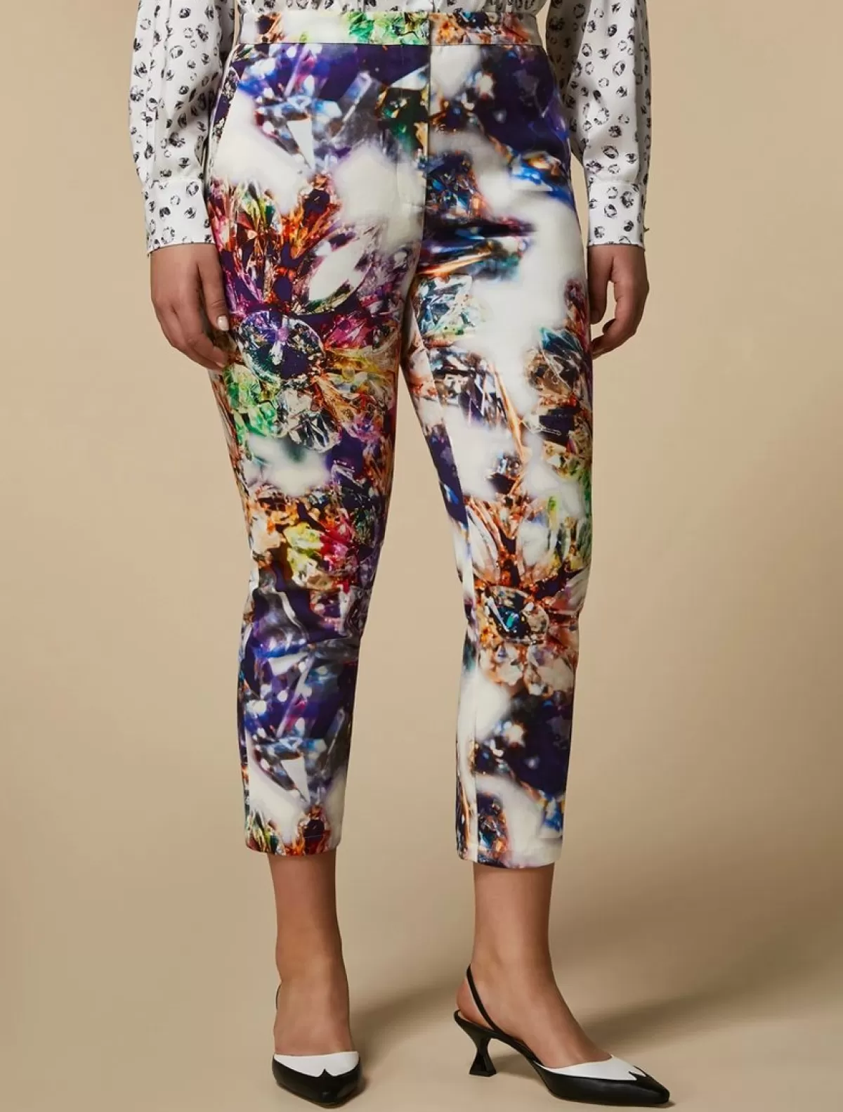 Pantalon En Coutil Imprime<Marina Rinaldi Online