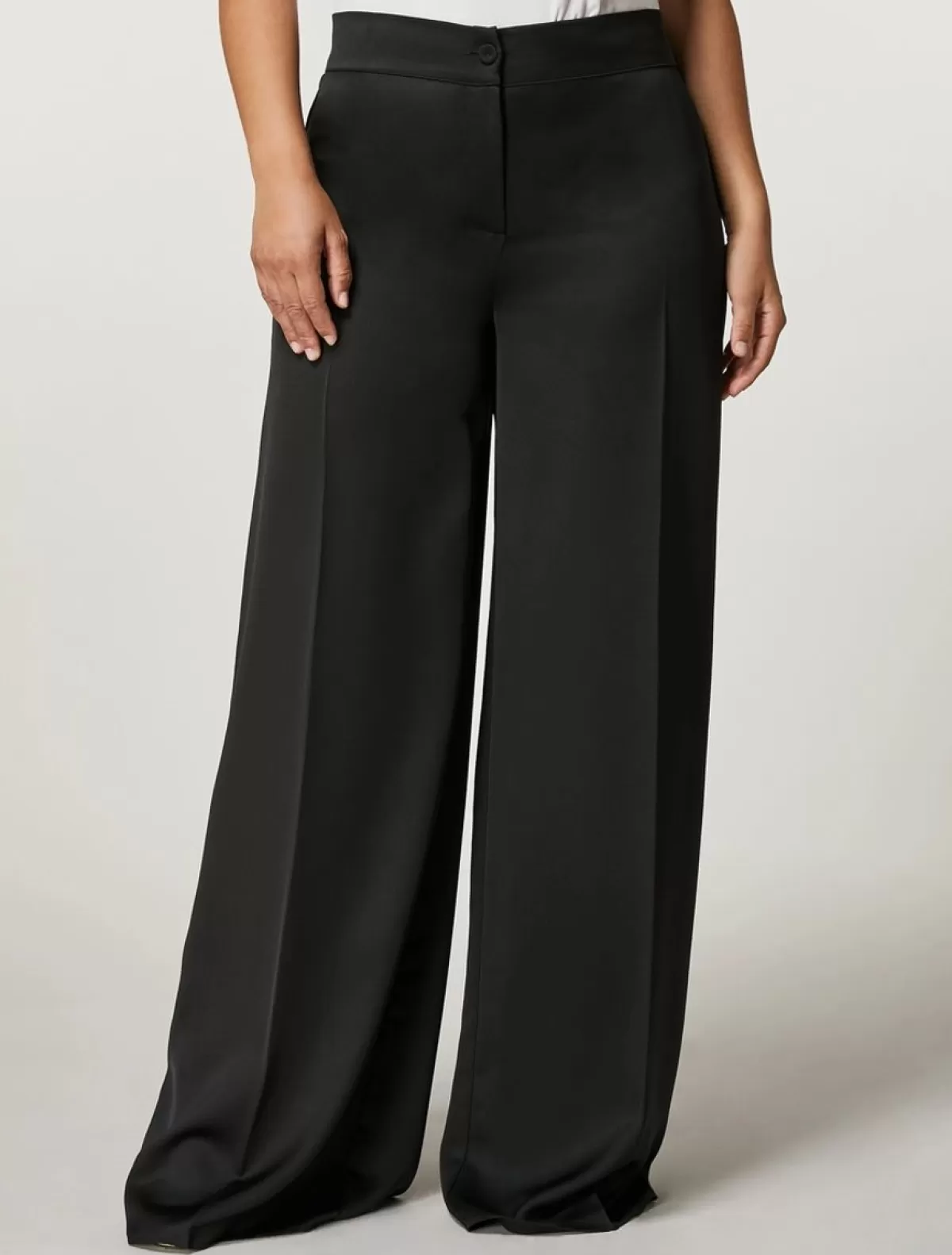 Pantalon En Crepe Envers Satin<Marina Rinaldi Sale