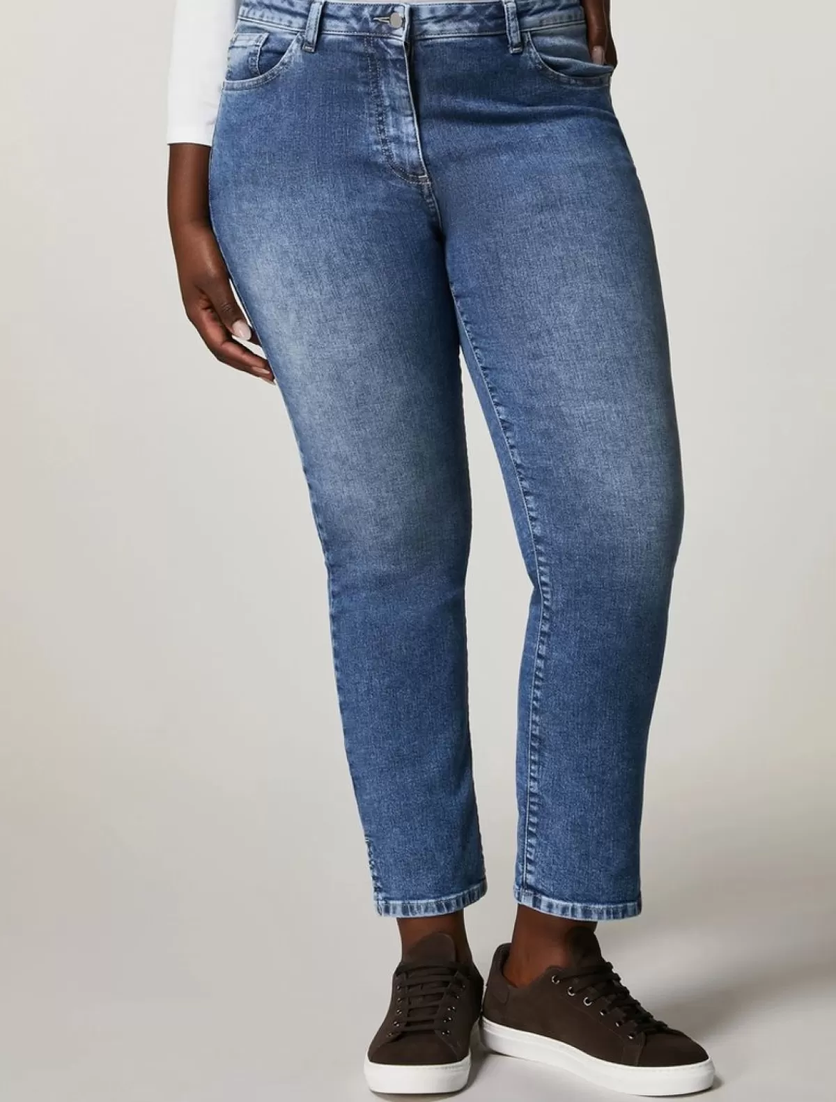 Pantalon En Jean De Coton<Marina Rinaldi Best Sale