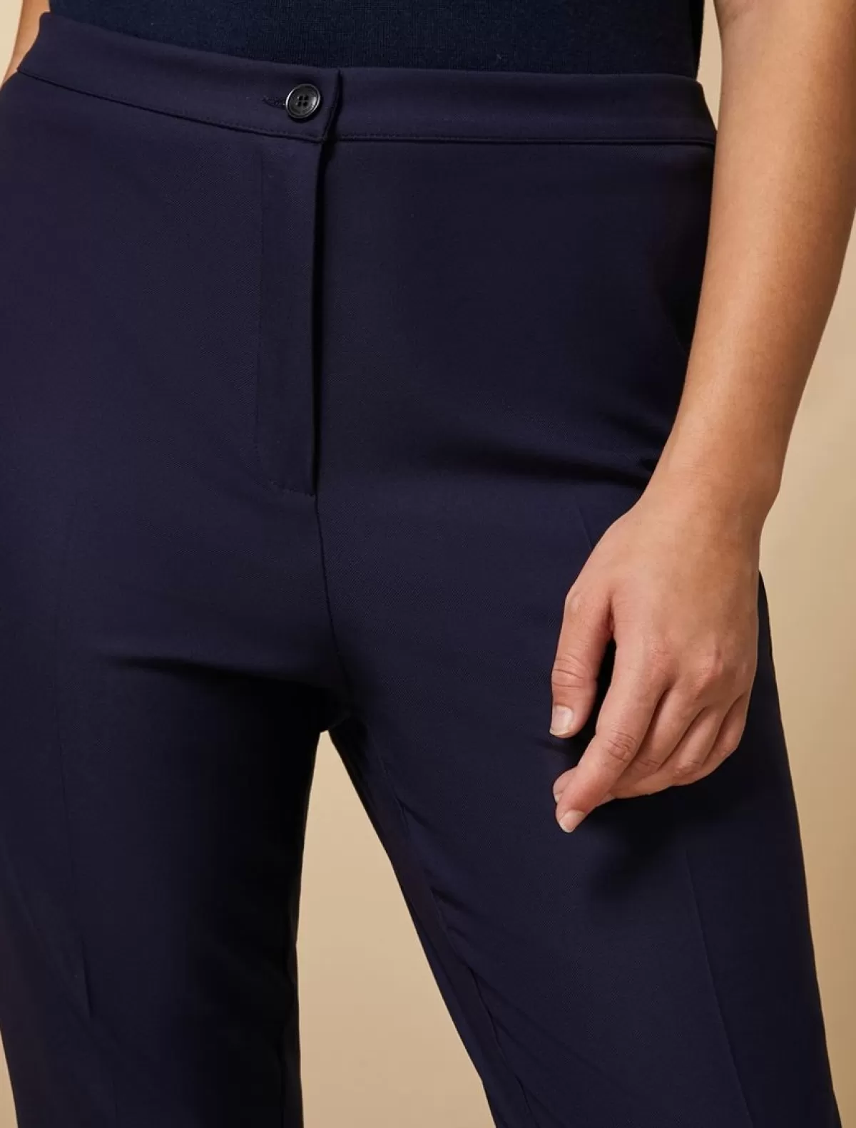 Pantalon Evase En Viscose Melangee<Marina Rinaldi Best