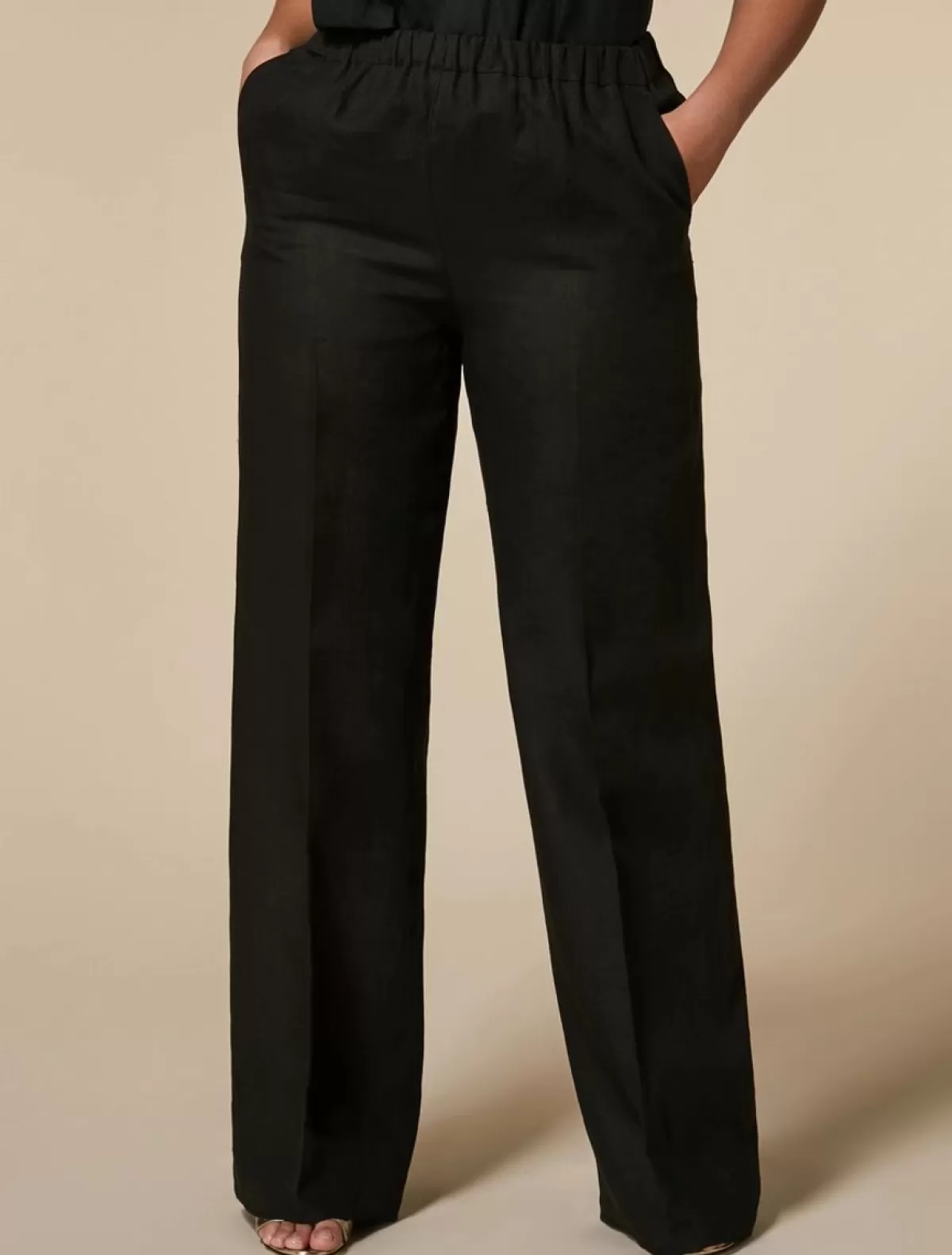 Pantalon Leger En Lin<Marina Rinaldi Fashion