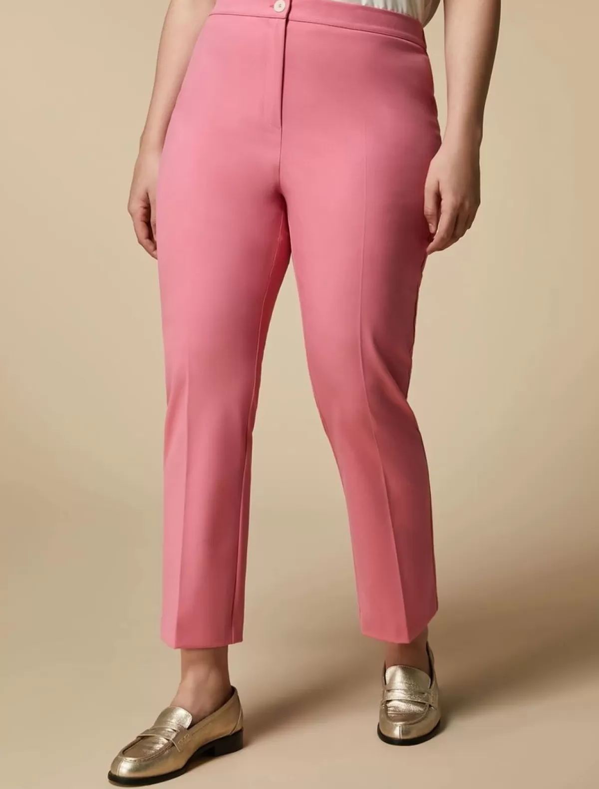 Pantalon Slim En Toile Stretch<Marina Rinaldi Discount