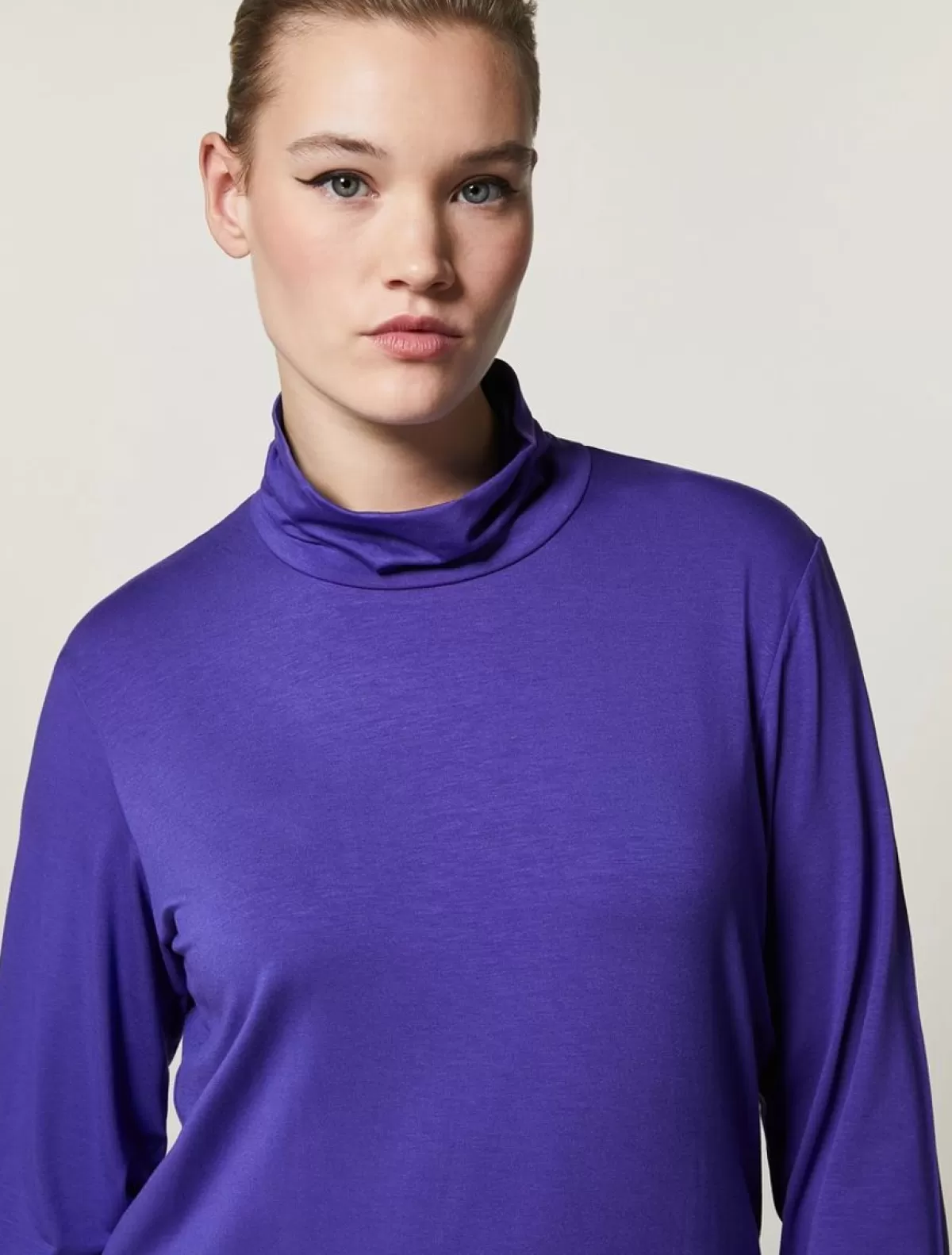 Pull Col Roule En Jersey De Viscose<Marina Rinaldi Best