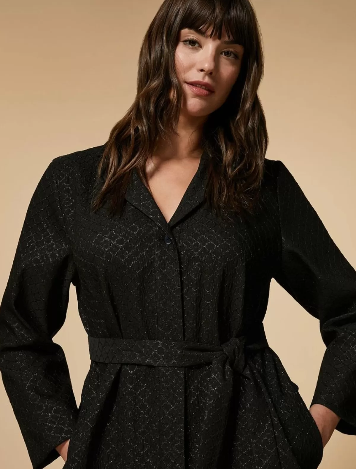 Robe Chemise En Jacquard<Marina Rinaldi Fashion