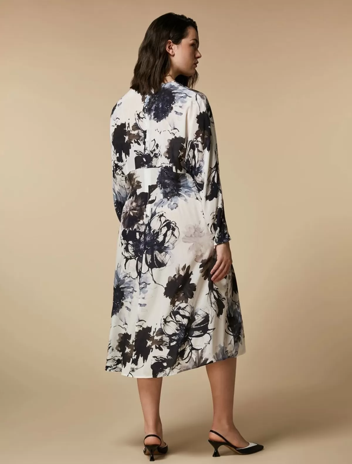 Robe En Crepe De Chine De Soie<Marina Rinaldi Sale