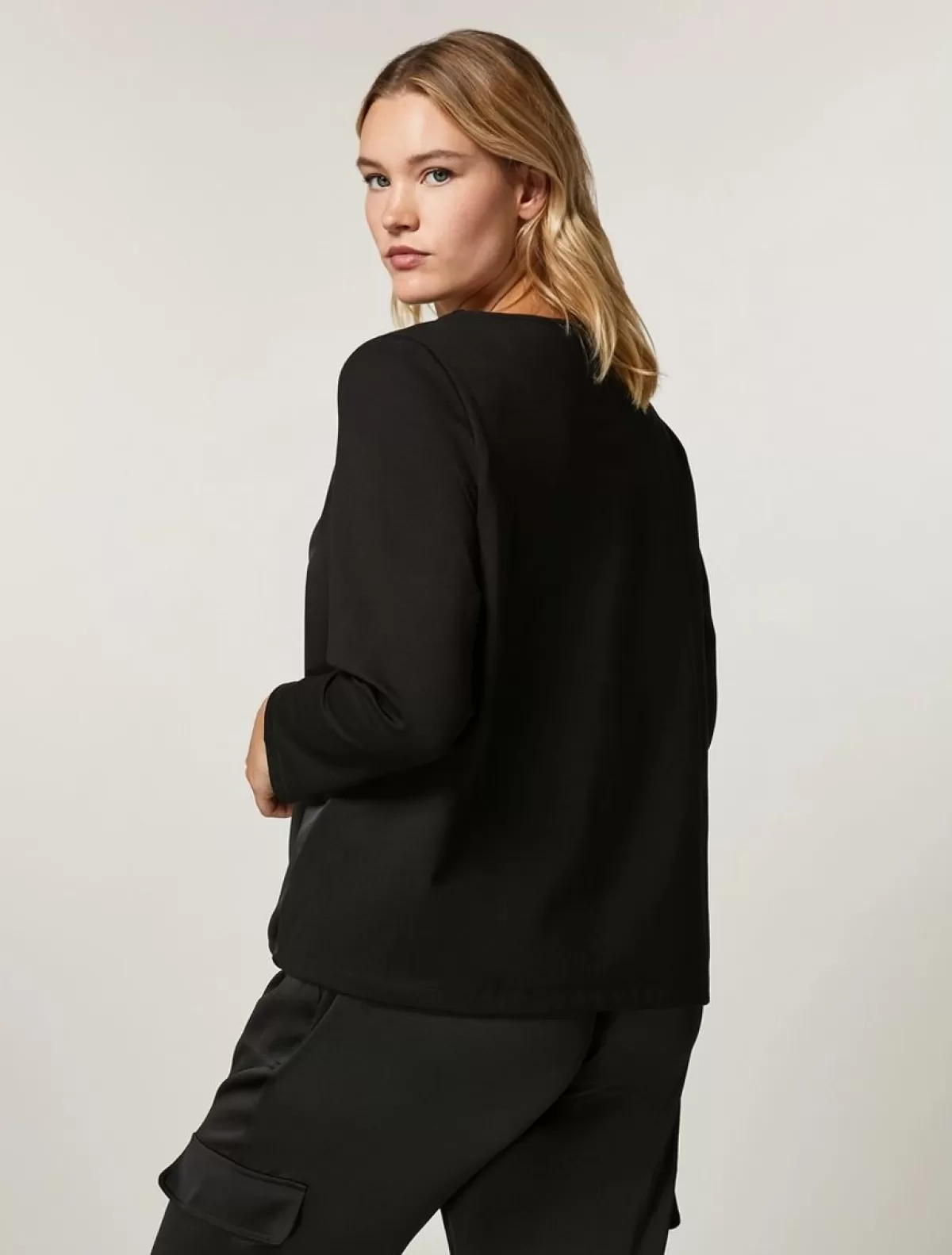 Sweat-Shirt En Maille Milano Et Satin<Marina Rinaldi Clearance