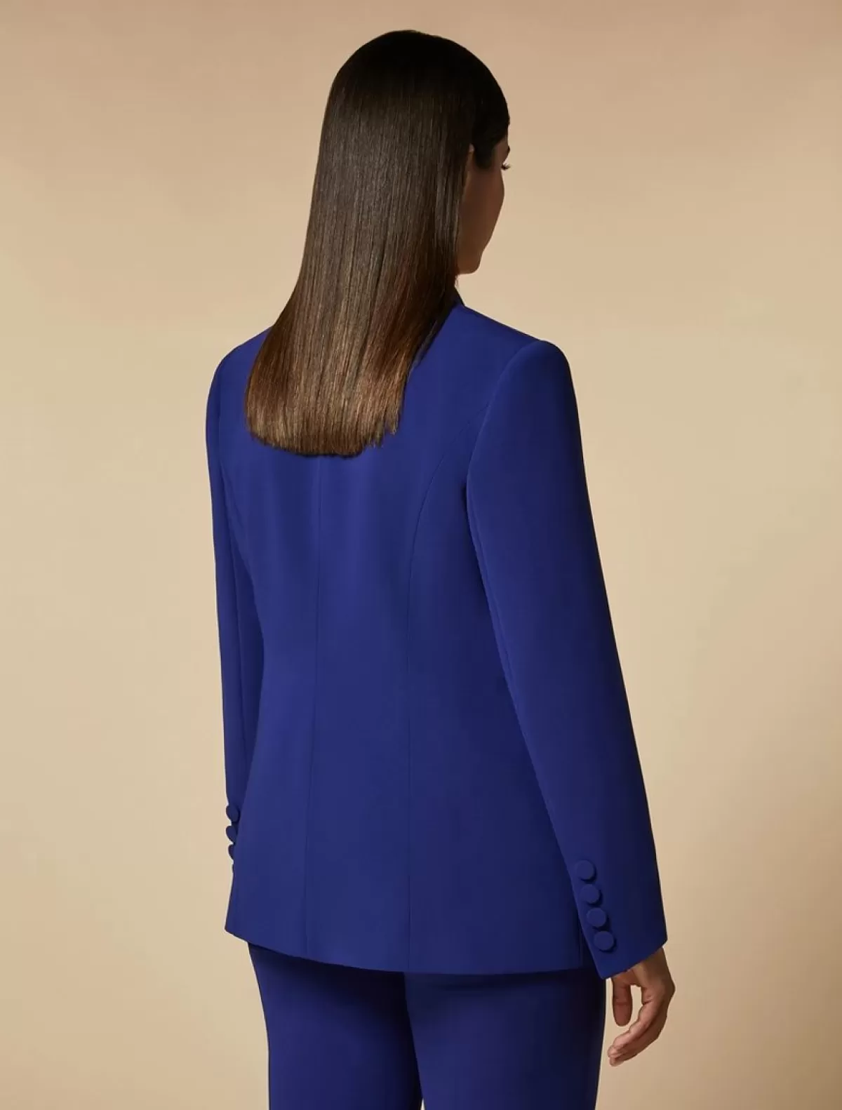 Veste Blazer A Double Boutonnage En Triacetate<Marina Rinaldi Best Sale