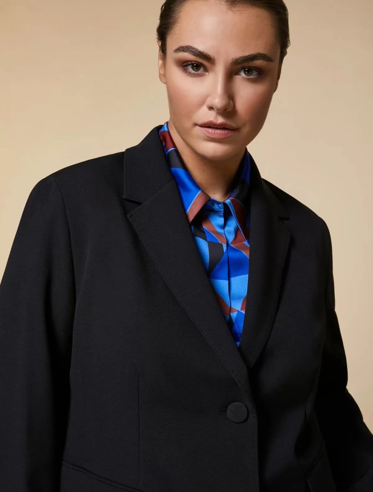 Veste Blazer En Crepe Stretch<Marina Rinaldi Best